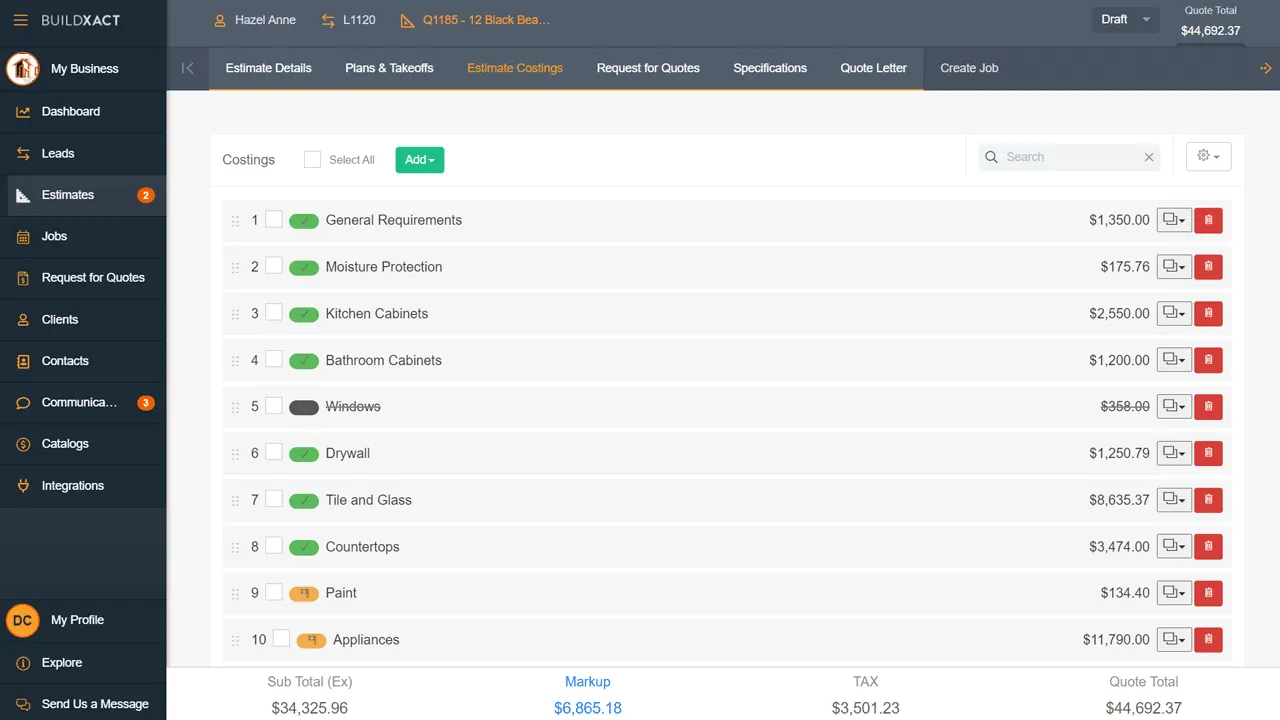 Buildxact: software de planificación de obras