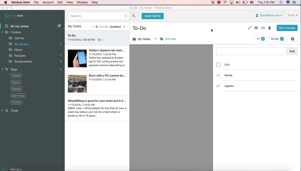 Nimbus Notiz: Evernote-Alternativen