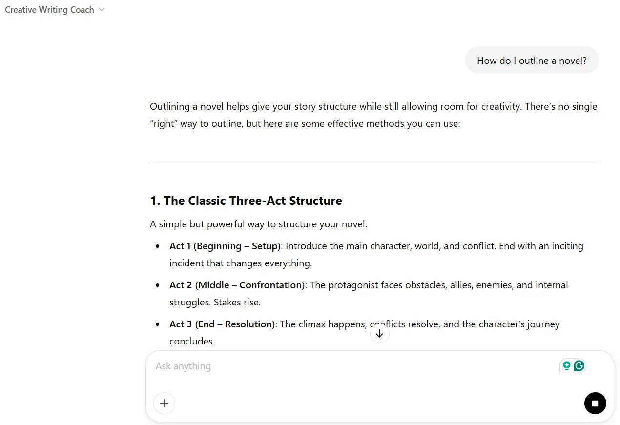 Creative Writing Coach: GPT ที่ดีที่สุดสำหรับการตลาด