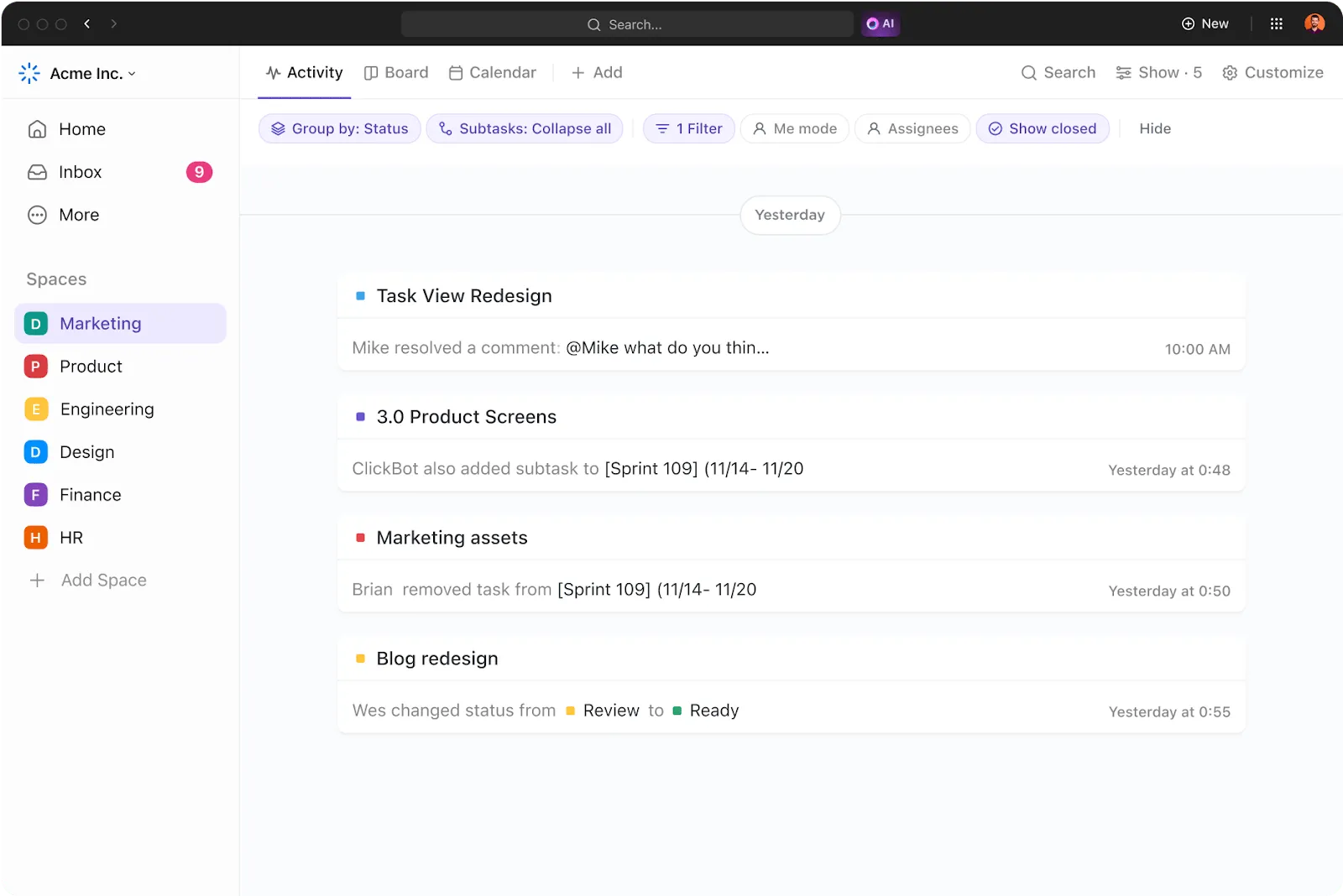 Шаблон за анализ на нуждите на клиентите в ClickUp