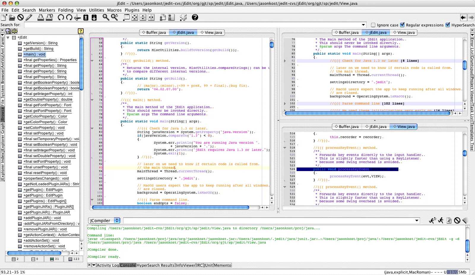 jEdit Code Editor