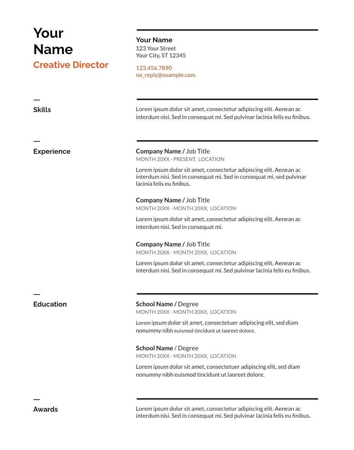 Modello di curriculum Swiss Docs di Resumegenius