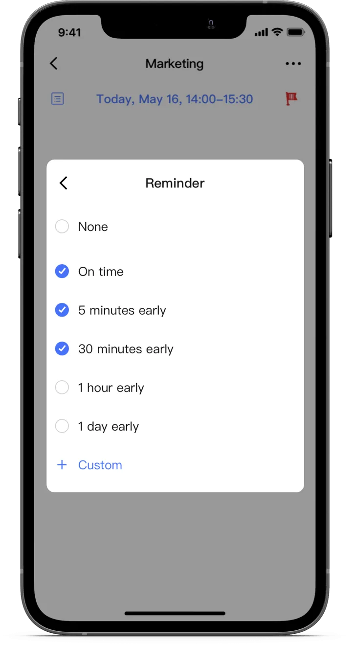 TickTick vs Things 3: añade múltiples alertas y recordatorios en TickTick.