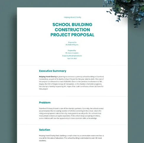 Mẫu đề xuất dự án Template.net