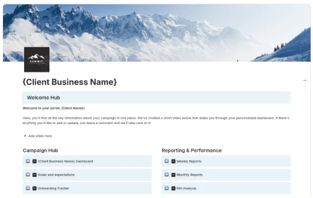 Template CRM Notion: Template Dashboard Agen oleh Jake Pretty