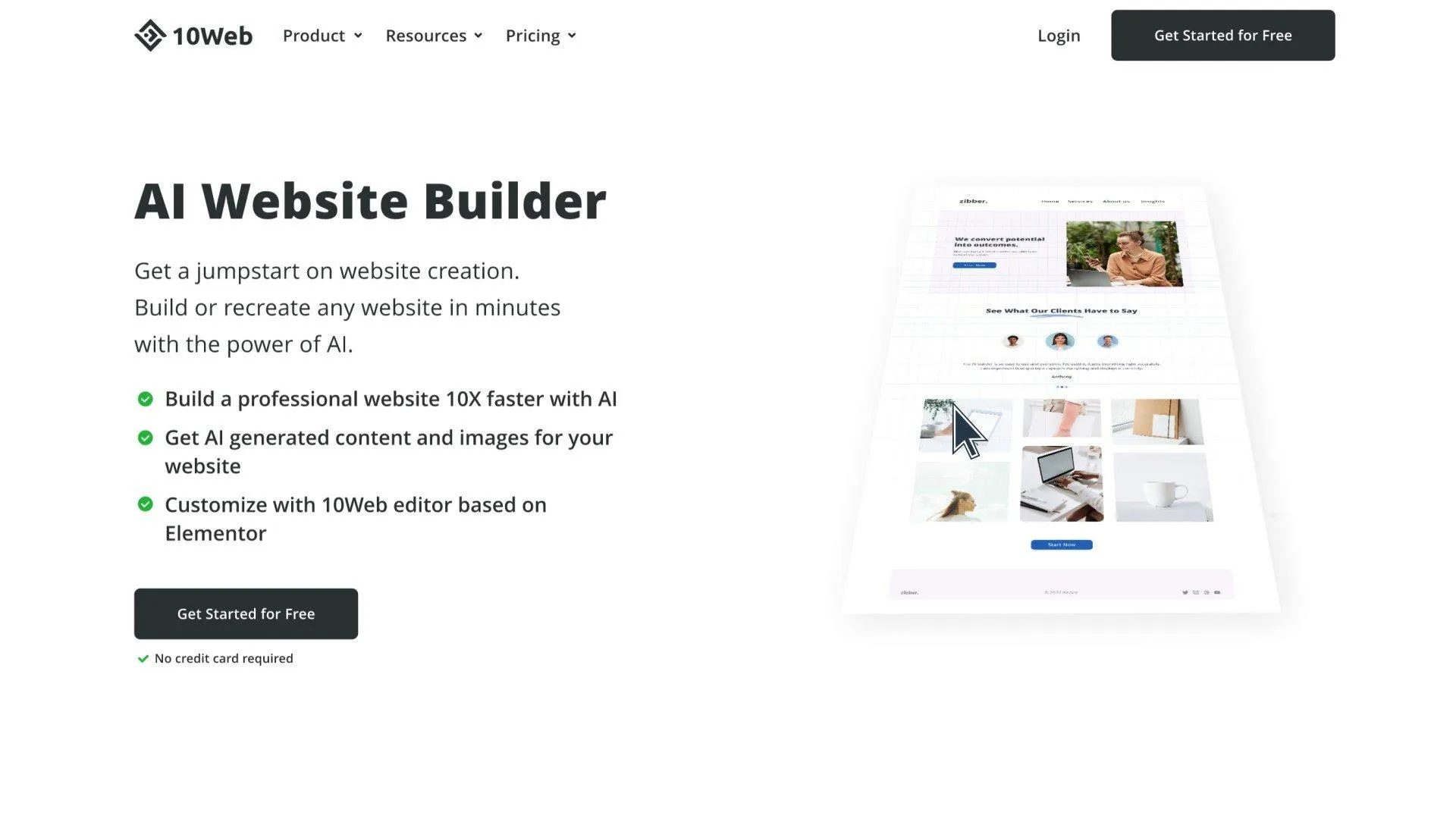 لوحة تحكم 10Web