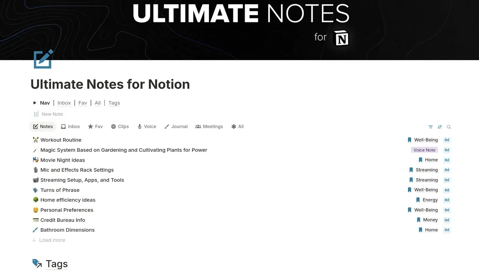 Modello Notion per la gestione delle conoscenze: acquisisci, organizza e gestisci note dettagliate per progetti o apprendimento personale