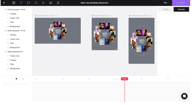 Loveable AI alternatívák: Jitter – A legjobb a tervezéshez és a közösségi média animációkhoz