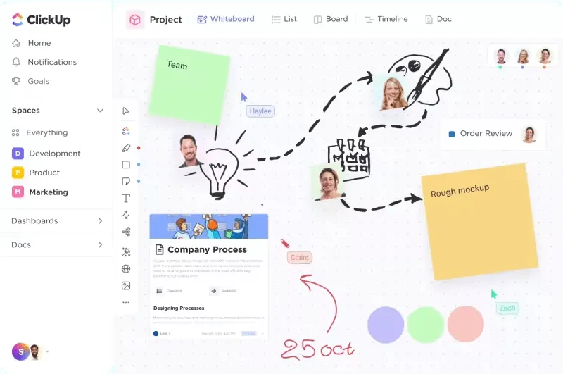 ClickUps programvara för designprojektledning