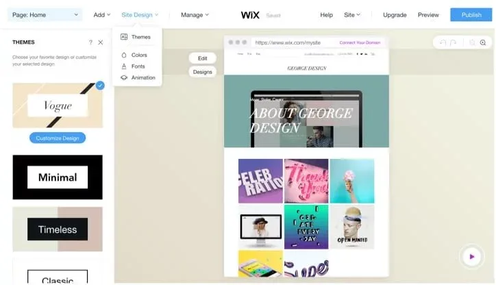لوحة تحكم Wix ADI