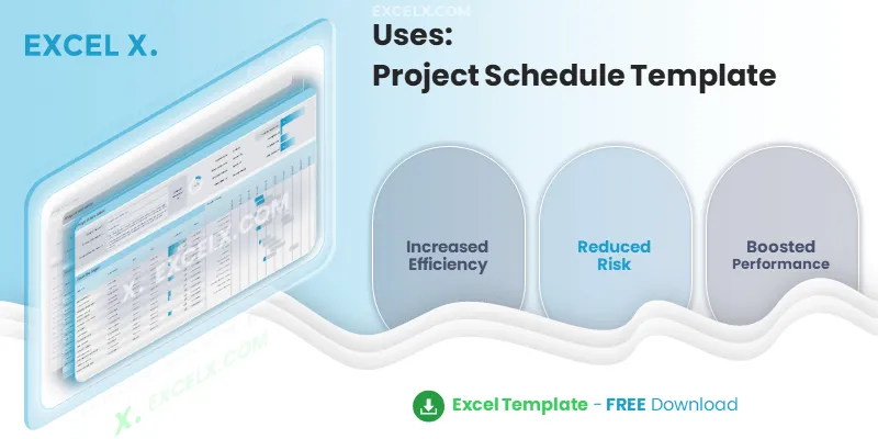 Modelo de cronograma de projeto do Excel pela Excel X