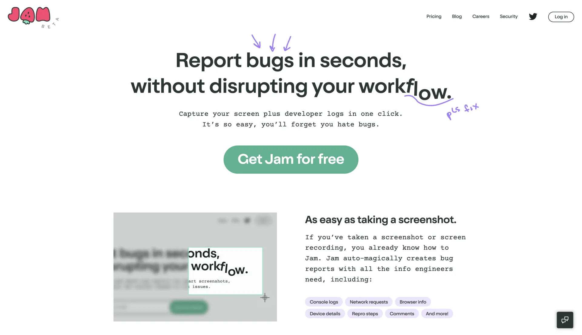 Jam.dev-Homepage