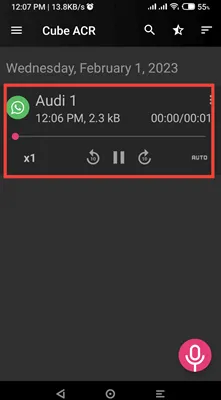 Encerre a chamada e abra o Cube ACR para acessar a gravação.