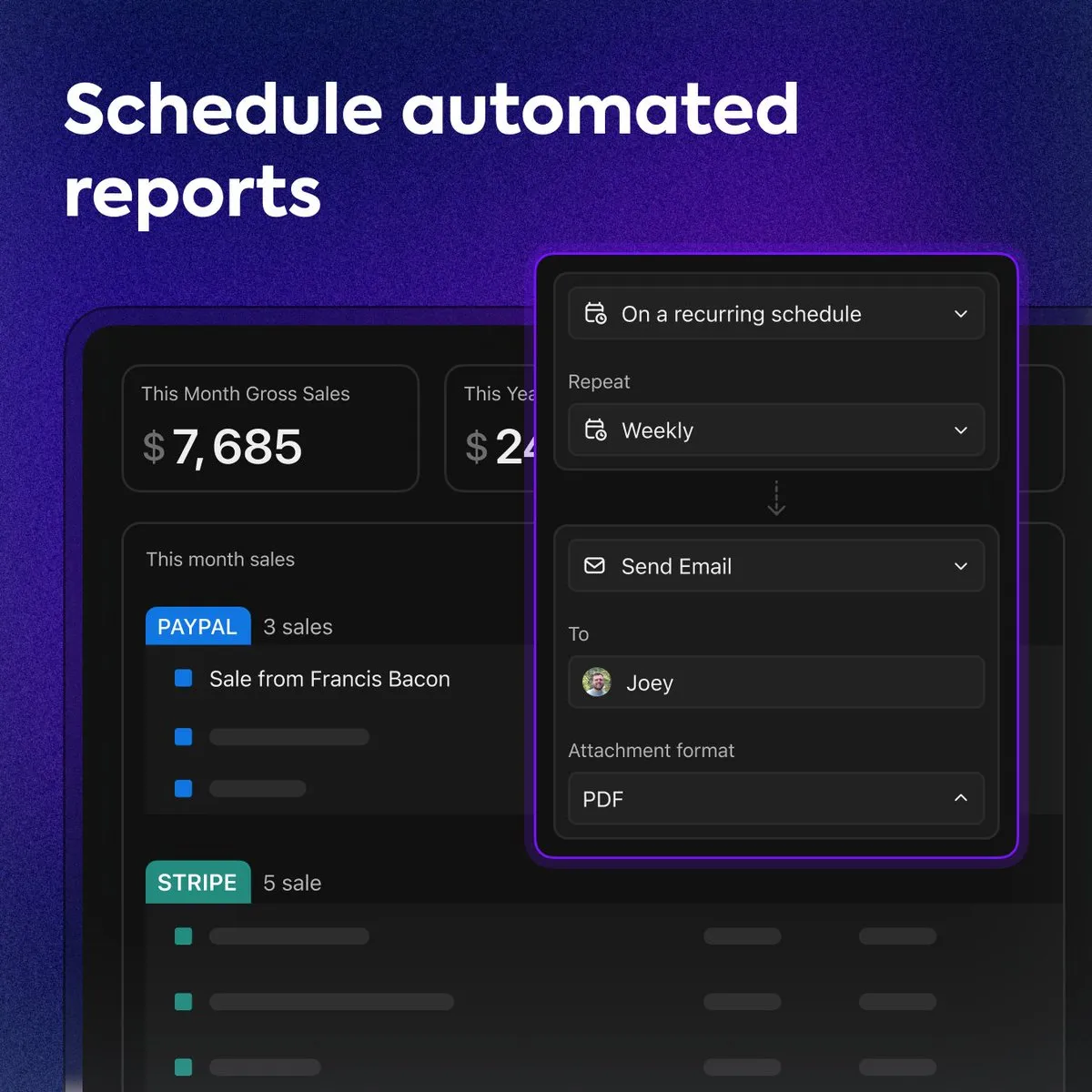Report programmati di ClickUp: invia automaticamente i report chiave agli stakeholder per mantenere tutti allineati sullo stato