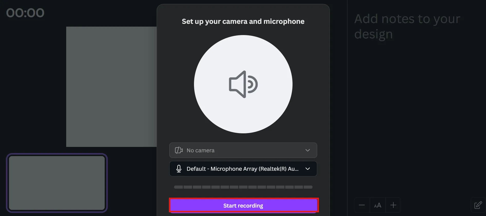 Commencer l'enregistrement : Comment enregistrer votre écran sur Canva