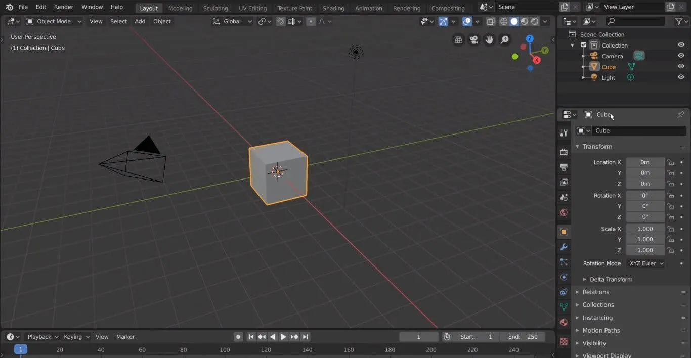 Die Benutzeroberfläche von Blender