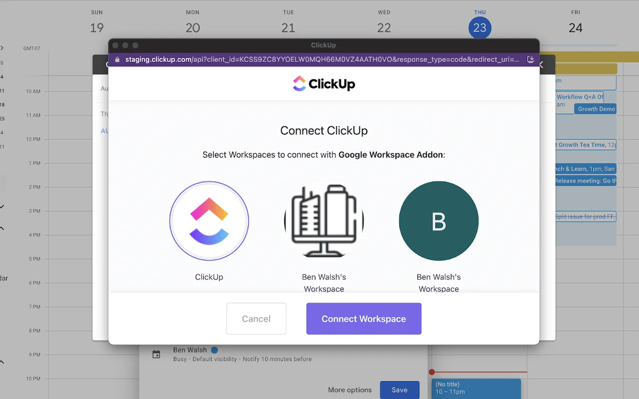 ClickUp Google Workspace Entegrasyonu