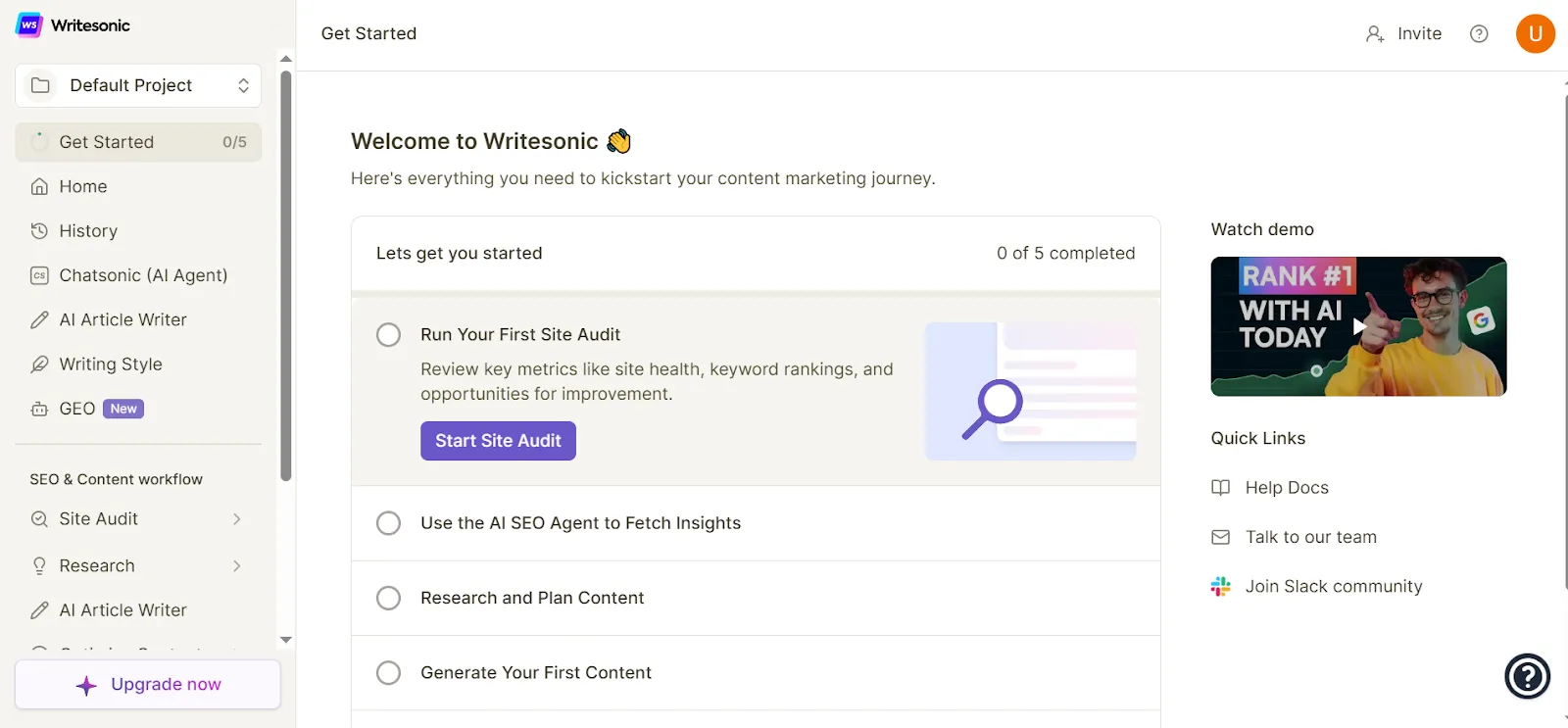 Writersonic: بديل Rytr AI