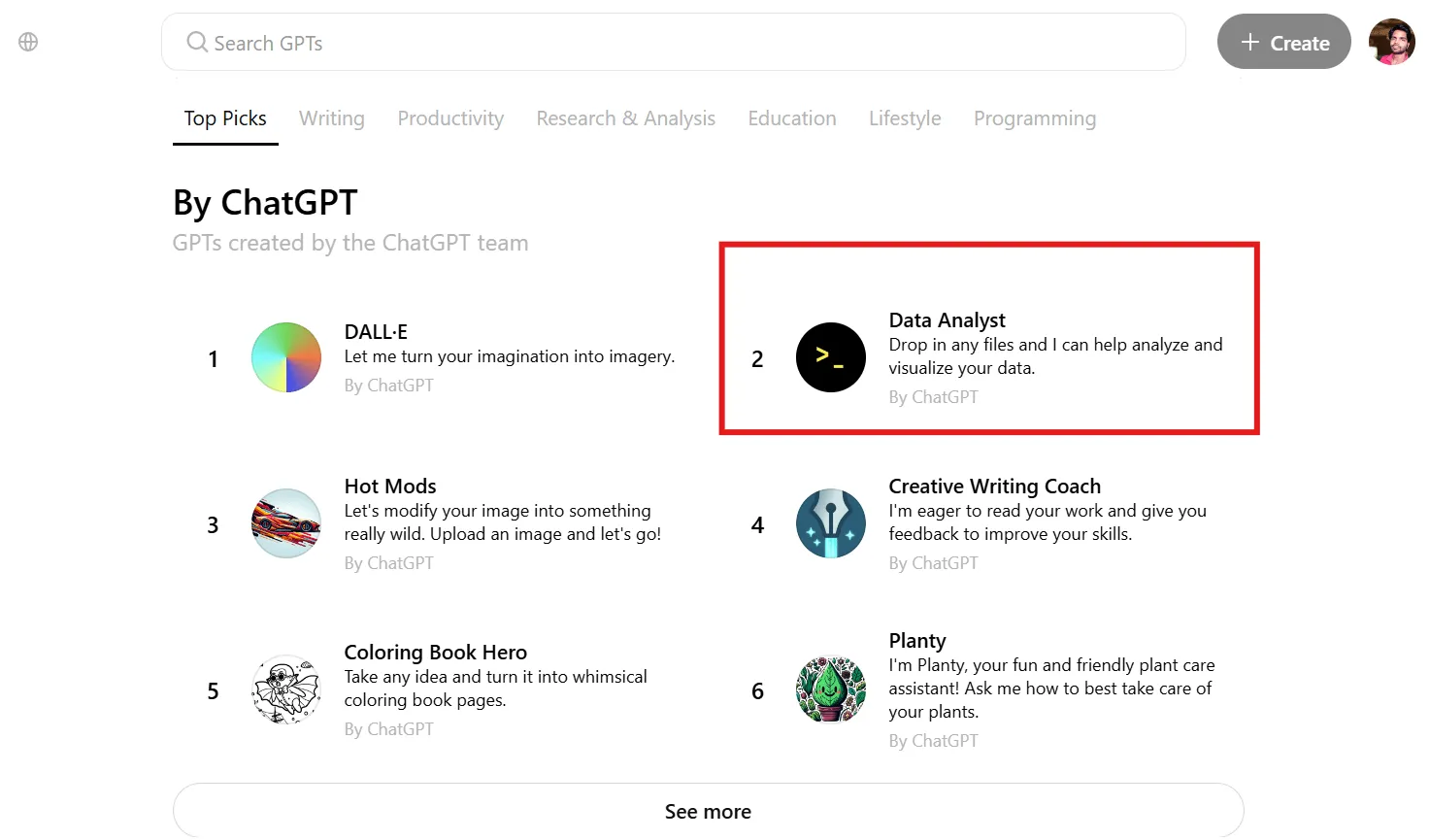 ChatGPT Data Analyst) Plugin