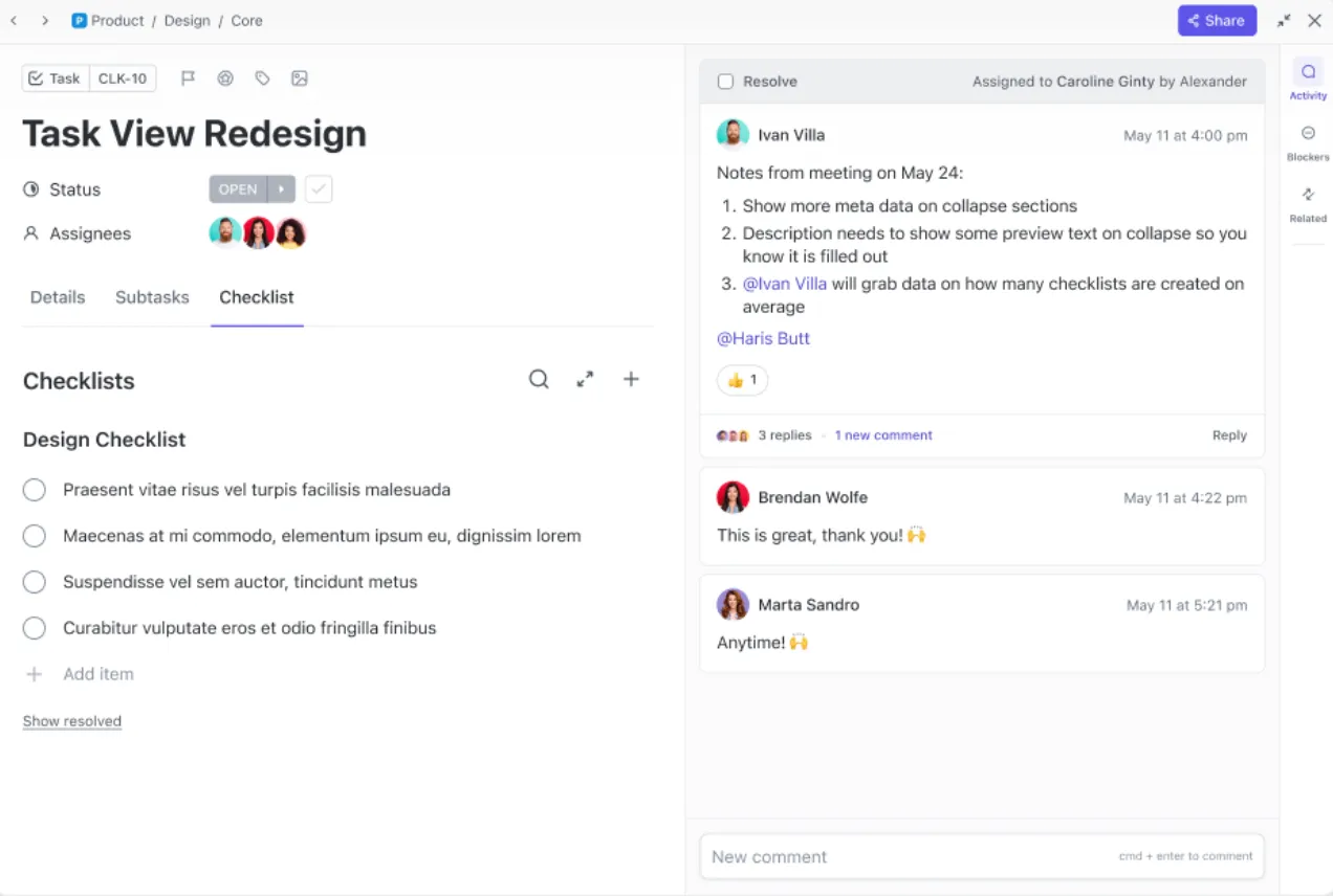 ClickUp-Aufgaben