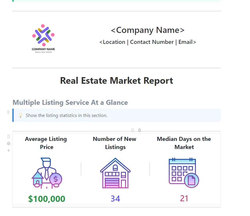 Template Laporan Pasar Properti ClickUp