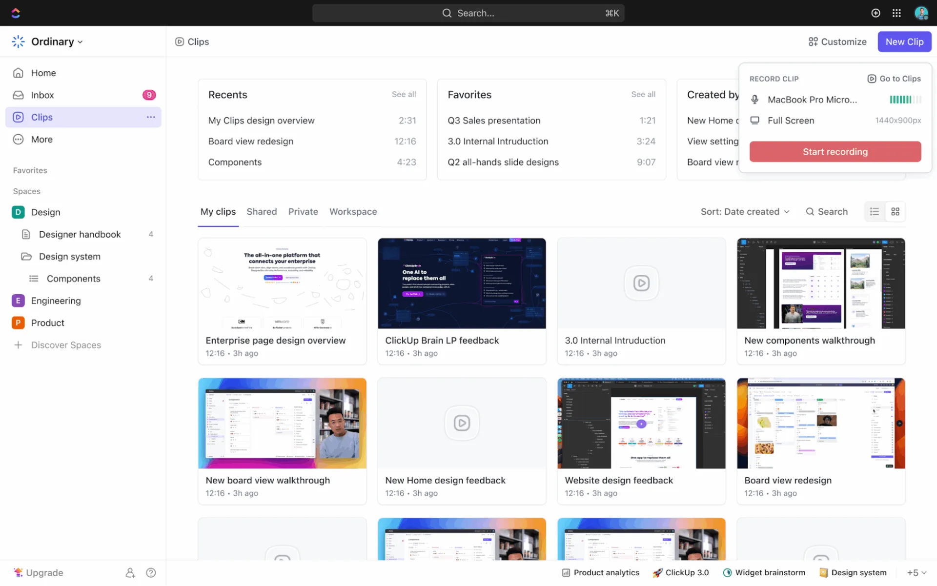 リモートワークのための ClickUp：リモートトレーニングソフトウェア