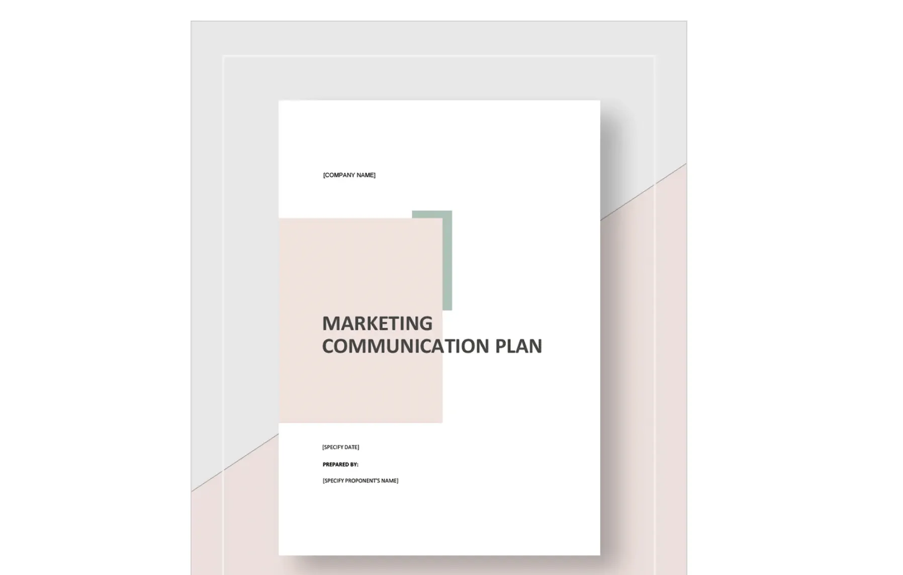 Template.net Microsoft Word-Vorlage für Marketing-Kommunikationspläne