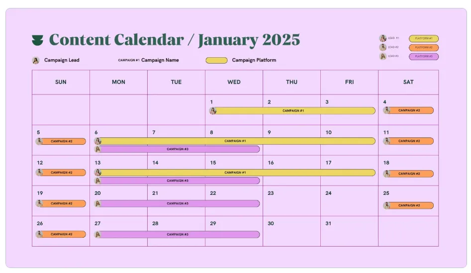 Template Kalender Rencana Konten