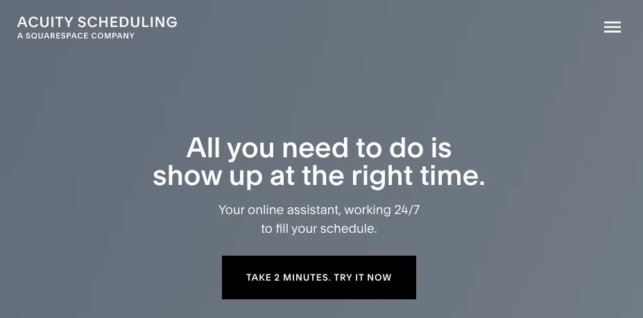 acuity scheduling hoạt động với lịch mặc định của người dùng để hiển thị tình trạng sẵn sàng cho khách hàng