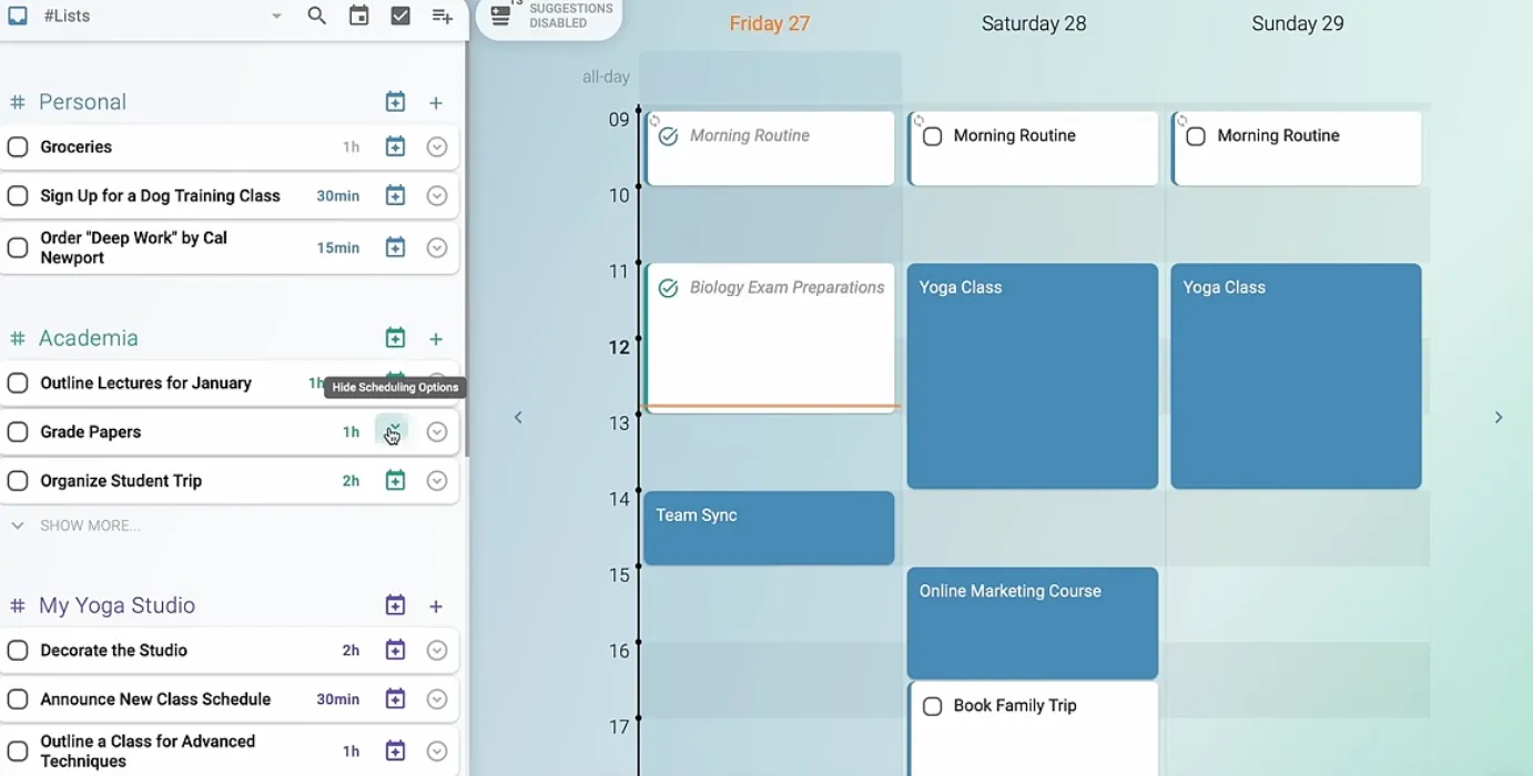 Zet takenlijsten om in Google Agenda-blokken met de gratis dagplanner van Trevor