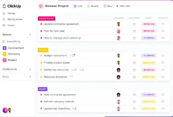 ClickUp ERP et CRM