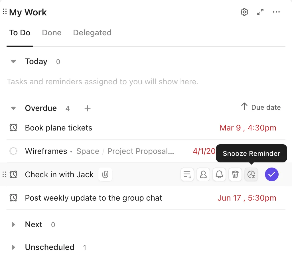 ClickUp Startseite: So richten Sie Erinnerungen in Google Kalender ein