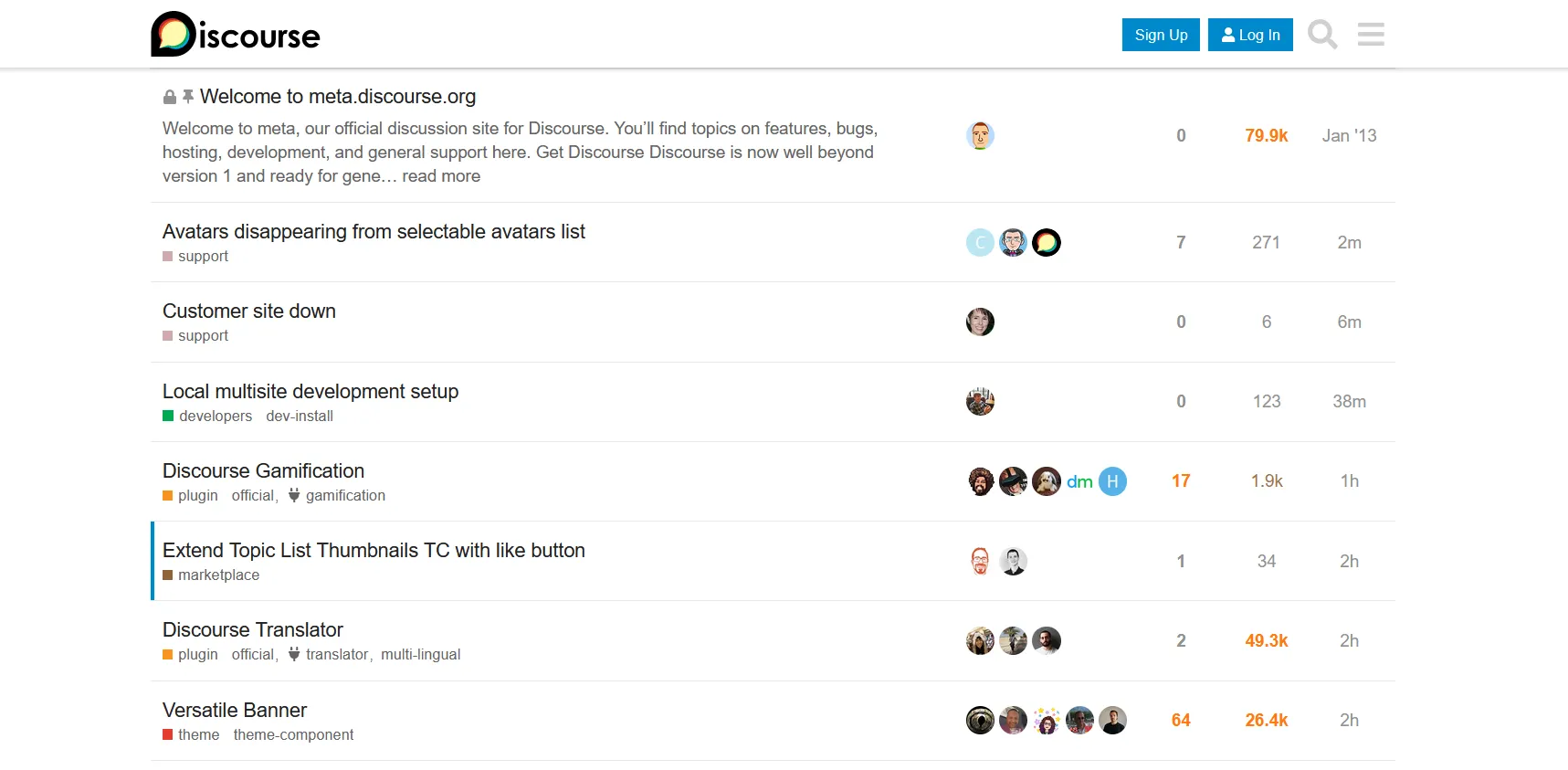 Discourse (am besten geeignet für die Erstellung strukturierter Open-Source-Community-Foren)