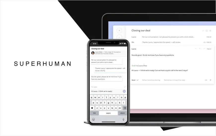 Tableau de bord Superhuman