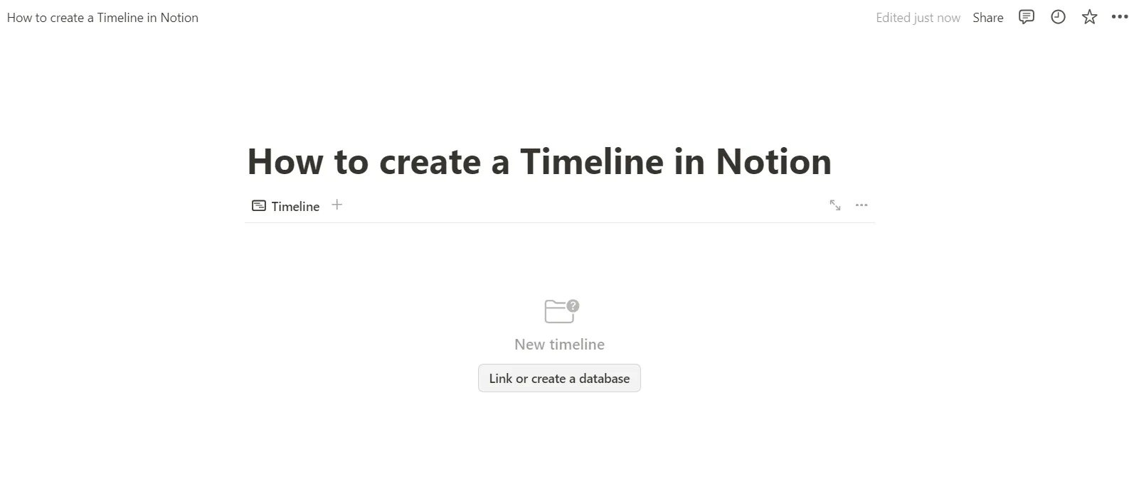 Chọn một dòng thời gian mới trong Notion
