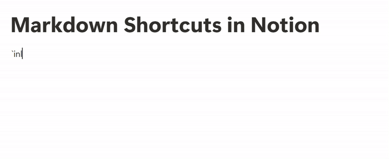 ทางลัด Markdown ใน Notion