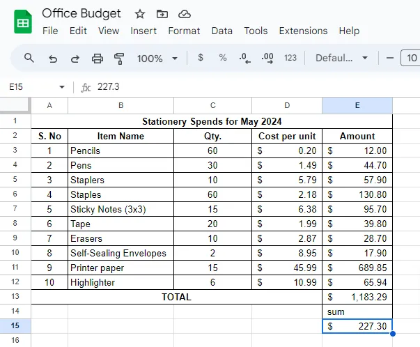 การรวมผลด้วยฟังก์ชัน QUERY ใน Google Sheets