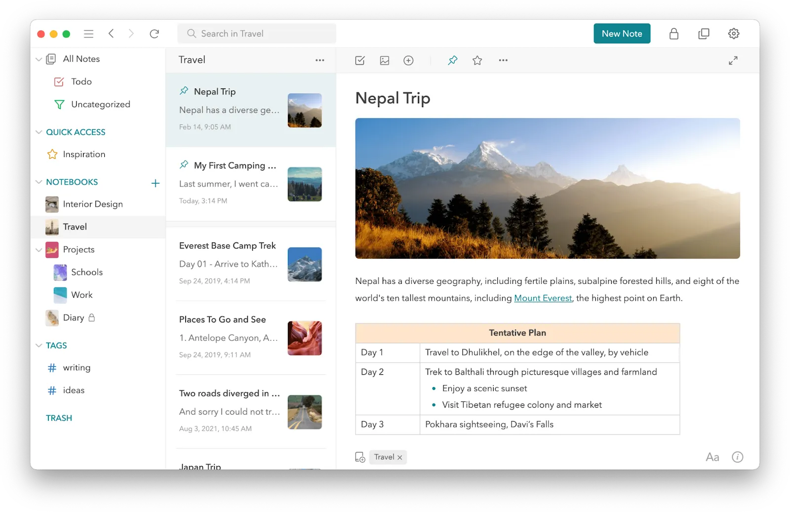UpNote: Evernote-Alternativen