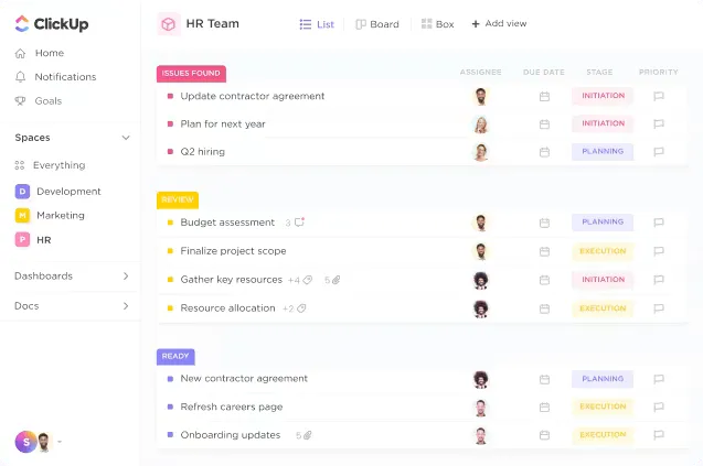 ClickUp's ทรัพยากรบุคคล: