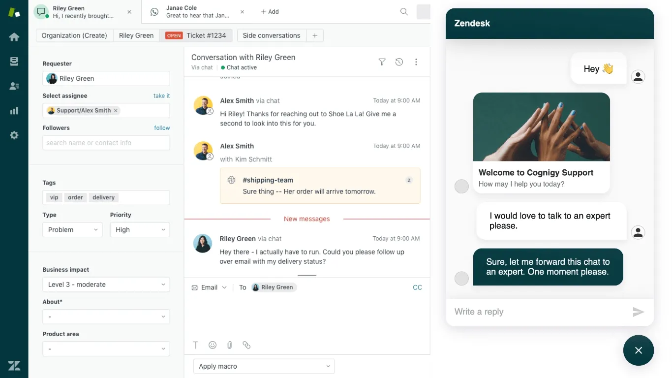 Zendesk AI irányítópult