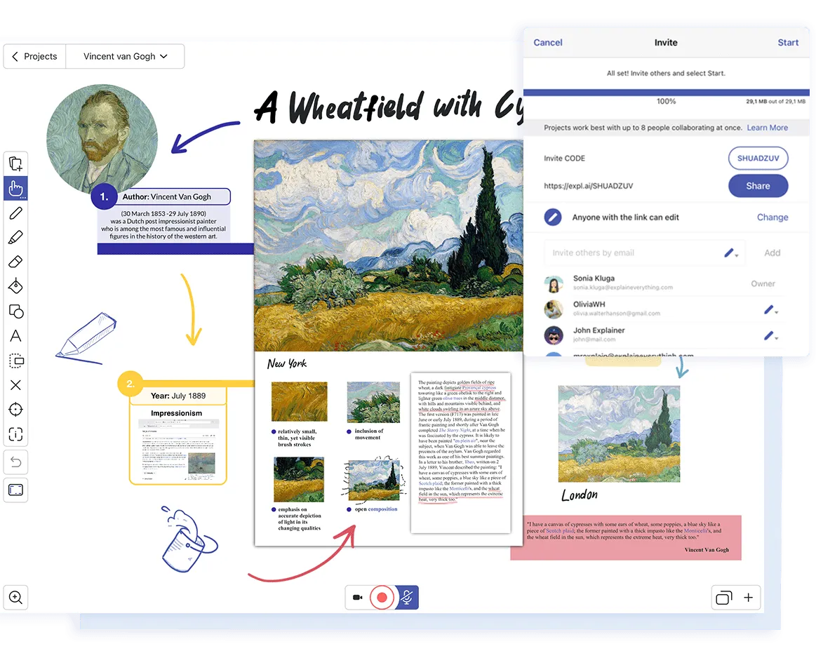 Explain Everything Whiteboard: strumenti di IA per la lavagna online
