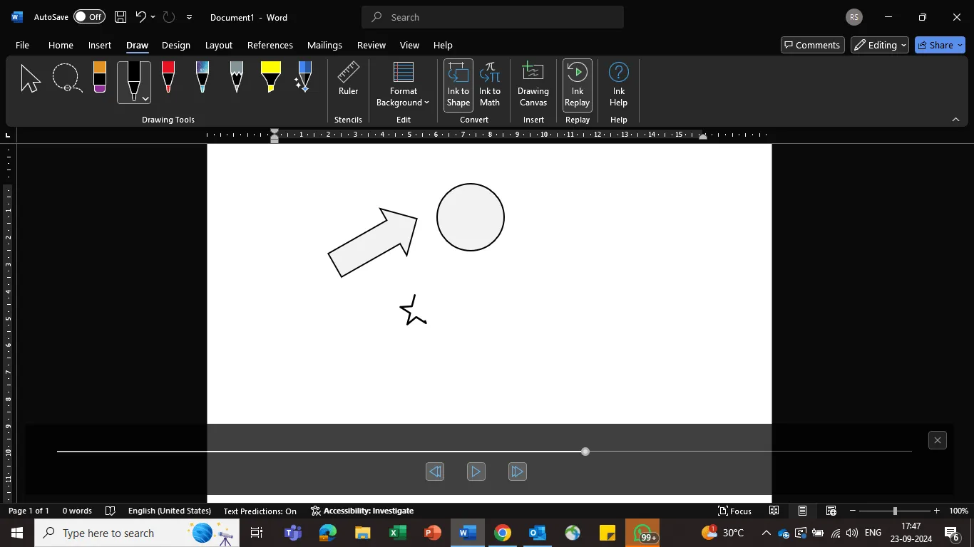 Como desenhar no Word - Explorando o Ink Replay e a seleção com laço