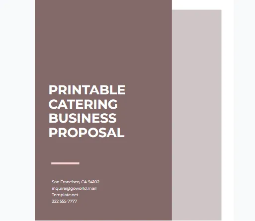 Druckbare Vorlage für Catering-Angebote des Catering-Geschäfts von Template.Net