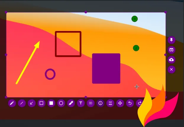 Tableau de bord Flameshot