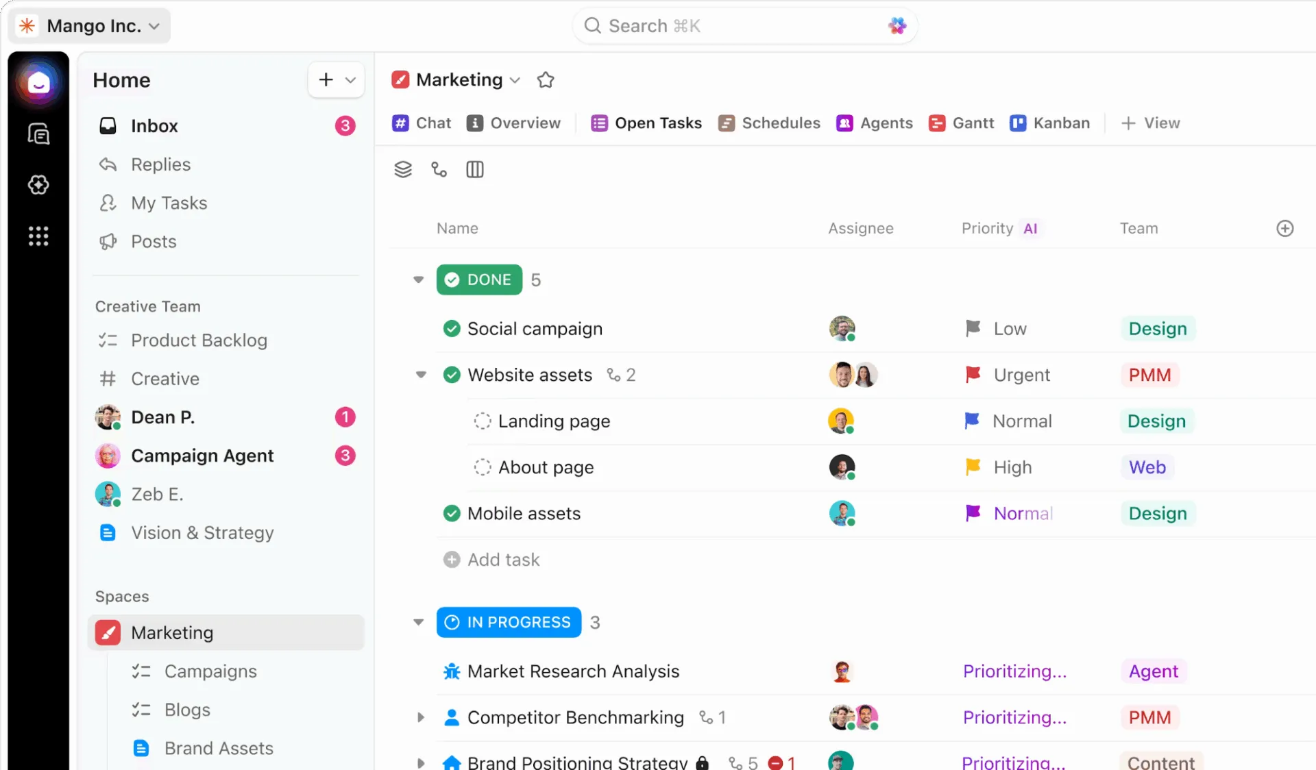 ClickUp: l'app completa per il lavoro che centralizza attività, documenti e conversazioni