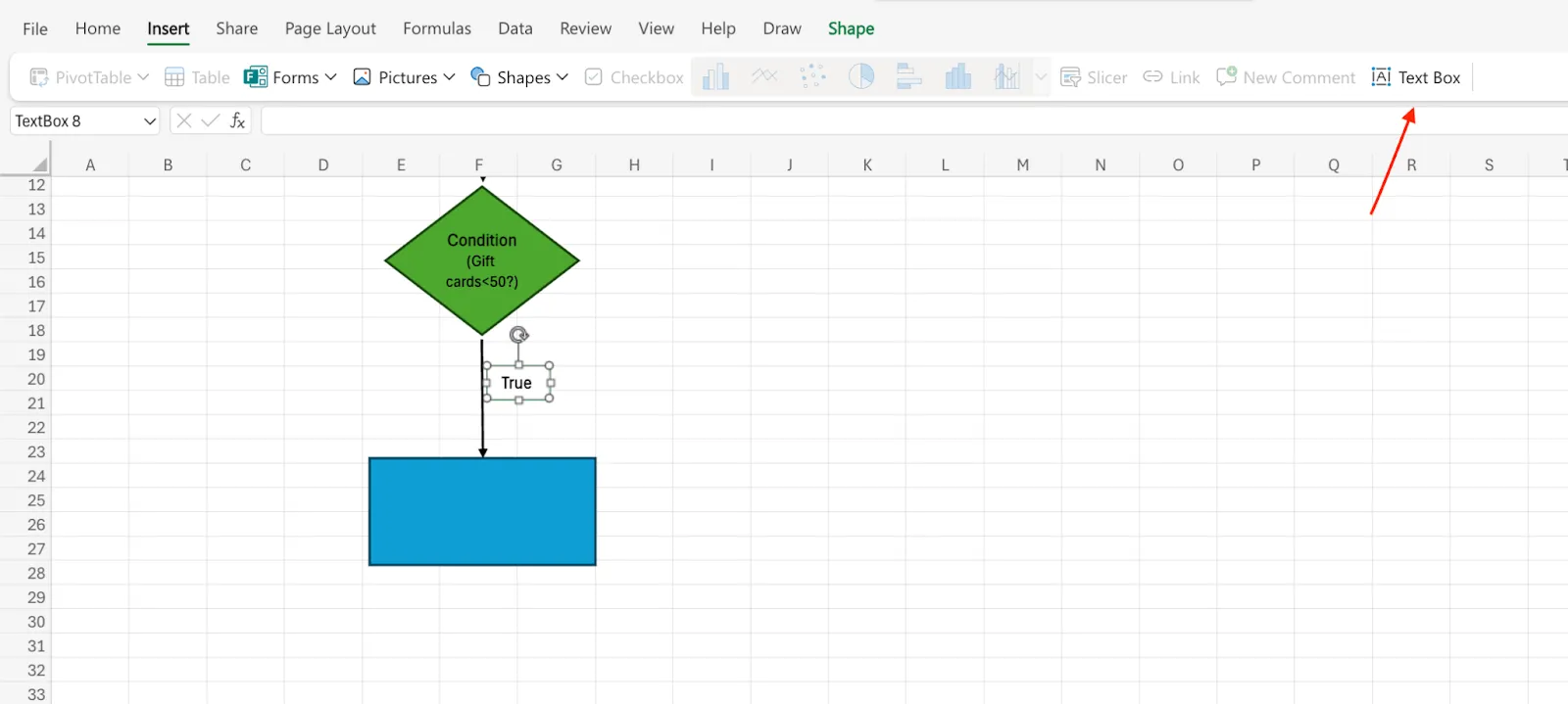 เพิ่มเส้นทางจริงใน Excel
