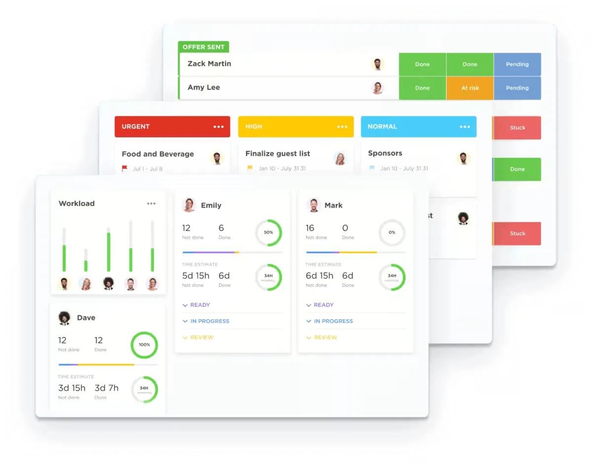 ซอฟต์แวร์การจัดการการขายของ ClickUp: คำสั่งสำหรับแชทบอทเพื่อการขาย