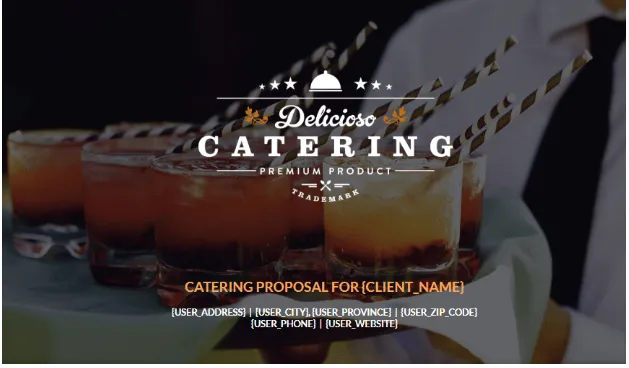 Vorlage für Catering-Angebote von Proposify