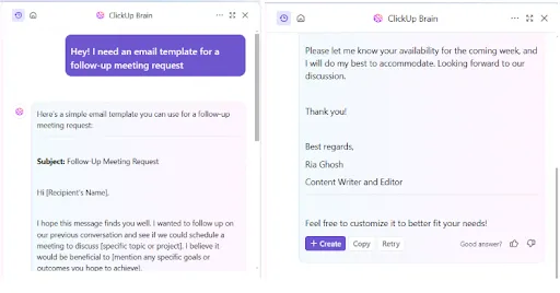Efektywne generowanie szablonów e-mail z ClickUp Brain