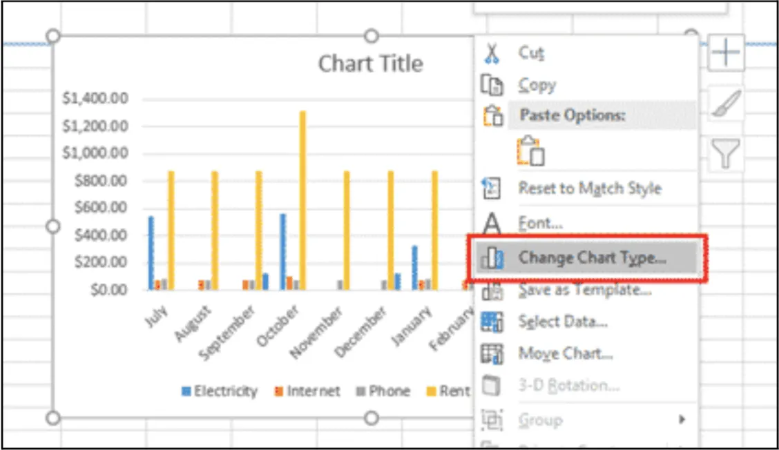Lưu dưới dạng mẫu biểu đồ trong Excel
